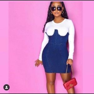 Long Sleeve Tee/Denim Dress!